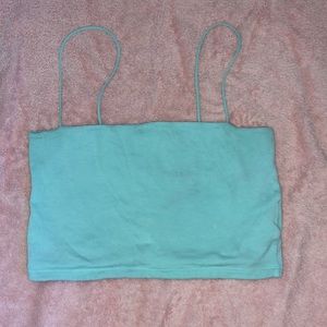 Light blue crop top